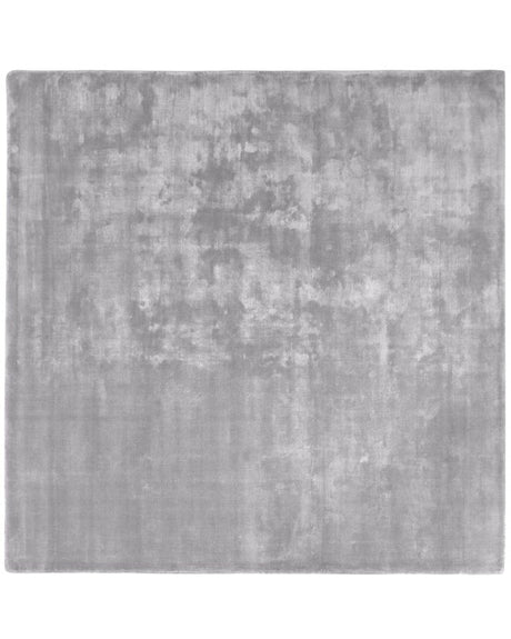 Rug Light Grey Viscose 200 x 200 cm Hand Tufted Low Pile Modern Beliani