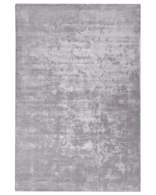 Rug Light Grey Viscose 200 x 300 cm Hand Tufted Low Pile Modern Beliani