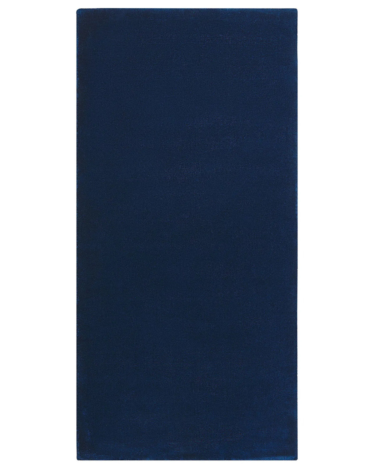 Rug Navy Blue Viscose 80 x 150 cm Hand Tufted Low Pile Modern Beliani