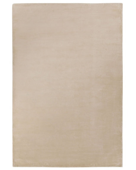 Rug Beige Viscose 230 x 160 cm Hand Tufted Low Pile Modern Beliani