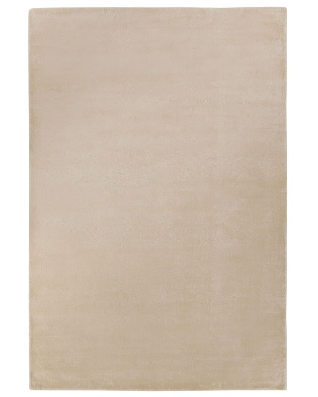 Rug Beige Viscose 230 x 160 cm Hand Tufted Low Pile Modern Beliani