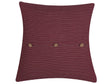 Decorative Cushion Red Striped Buttons Square 45 x 45 cm Modern Dcor Campanula Beliani