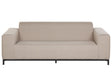 Garden Sofa Beige Fabric Black Aluminium Legs Upholstery Indoor Outdoor Furniture Weather Resistant Outdoor Beliani