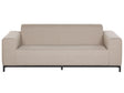 Garden Sofa Beige Fabric Black Aluminium Legs Upholstery Indoor Outdoor Furniture Weather Resistant Outdoor Beliani