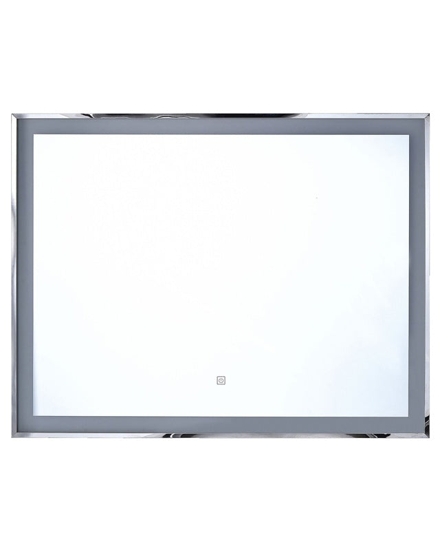 Wall Mounted Hanging LED Mirror 90 x 70 cm Rectangular Modern Bathroom Glamour Make-Up Beliani