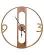 Wall Clock Brown MDF ø 50 cm Wooden Effect Rustic Interiors Kitchen Bedroom Living Room Beliani