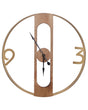 Wall Clock Brown MDF  50 cm Wooden Effect Rustic Interiors Kitchen Bedroom Living Room Beliani