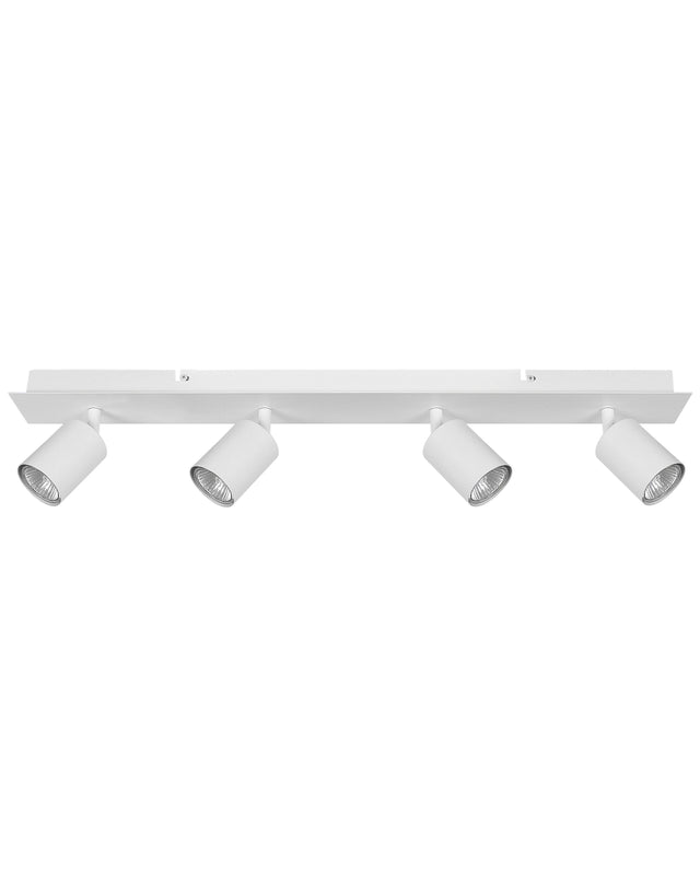 Ceiling Lamp White Metal 4 Light Shades Adjustable Lights Modern Industrial Design Matt Colour Beliani