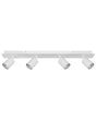 Ceiling Lamp White Metal 4 Light Shades Adjustable Lights Modern Industrial Design Matt Colour Beliani