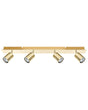 Ceiling Lamp Gold Metal 4 Light Shades Adjustable Lights Modern Industrial Design Matt Colour Beliani