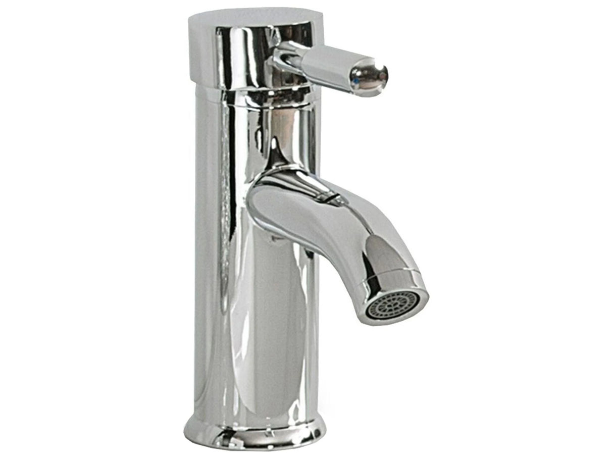 Basin Tap Silver Chromed Metal Modern Bathroom Single Lever Faucet Beliani