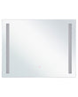 Wall Mirror with LED Transparent Glass 60 x 70 cm Rectangular Illuminated Beliani