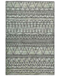 Rug Black and Grey Polyester 160 x 230 cm Low Pile Geometric Pattern  Beliani