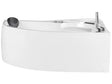Left Corner Whirlpool Bath White Acrylic with LED Lights Hydromassage Shower Head Headrest Beliani