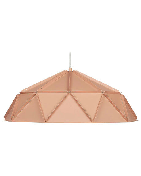 Pendant Lamp Pink Metal Geometrical Shape 1 Light Modern Beliani