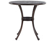 Garden Dining Table Brown Aluminium Round  65 cm Outdoor Vintage Beliani