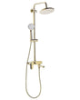 Mixer Shower Set Brass with Rain Function Gloss Finish Glamour Modern Beliani