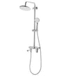 Mixer Shower Set Silver Brass with Rain Function Gloss Finish Glamour Modern Beliani