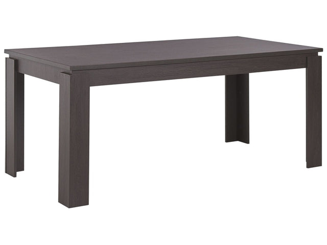 Dining Table Dark Wood MDF 180 x 90 cm Modern 6 People Scandinavian Minimalist Beliani