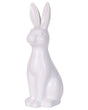 Decorative Figurine White Ceramic Tall 39 cm Accent Piece Easter Decoration Living Room Beliani