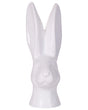 Decorative Figurine White Ceramic Small 26 cm Bunny Head Easter Accent Piece Living Room Decor Beliani