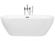 Freestanding Bath Glossy White Sanitary Acrylic Single 180 x 80 cm Oval Modern Design Beliani