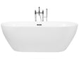 Freestanding Bath Glossy White Sanitary Acrylic Single 180 x 80 cm Oval Modern Design Beliani