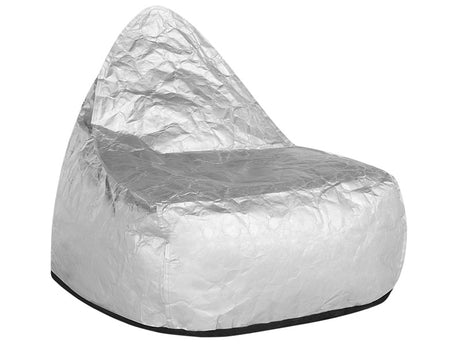 Teardrop Drop Bean Bag Chair Beanbag Silver Gaming Chair Modern Beliani