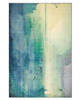 Area Rug Multicolour Fabric 140 x 200 cm Abstract Watercolour Paint Modern Beliani