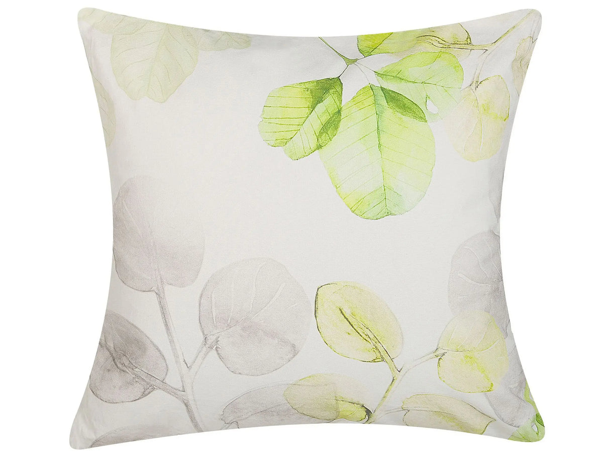 Decorative Cushion Multicolour Leaf Motif Square 45 x 45 cm Modern Dcor Accessories Beliani