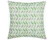 Decorative Cushion Green and White Geometric Print Square 45 x 45 cm Modern Dcor Accessories Beliani