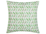 Decorative Cushion Green and White Geometric Print Square 45 x 45 cm Modern Dcor Accessories Beliani