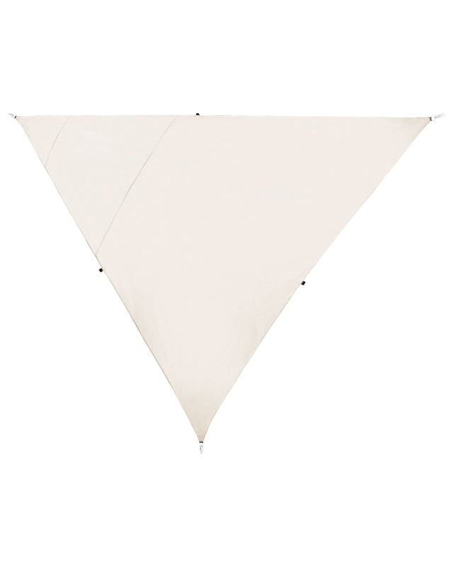 Outdoor Garden Patio Shade Sail Canopy Sunscreen Triangle 3x3x3m Water UV Resistant Off-white Beliani