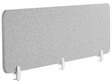 Desk Screen Light Grey PET Board Fabric Cover 180 x 40 cm Acoustic Screen Modular Mounting Clamps Home Office Beliani