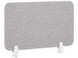 Desk Screen Light Grey PET Board Fabric Cover 72 x 40 cm Acoustic Screen Modular Mounting Clamps Home Office Beliani