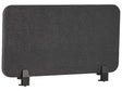 Desk Screen Dark Grey PET Board Fabric Cover 80 x 40 cm Acoustic Screen Modular Mounting Clamps Home Office Beliani