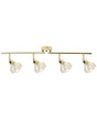 Ceiling Lamp Gold Metal 4 Light Cage Shades Adjustable Arms Modern Beliani