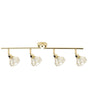 Ceiling Lamp Gold Metal 4 Light Cage Shades Adjustable Arms Modern Beliani