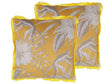 Set of 2 Decorative Cushions Animal Print Yellow 45 x 45 cm Modern Glamour Decor Accessories Beliani