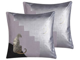 Set of 2 Decorative Cushions Multicolour 45 x 45 cm Cheetah Motif Square Modern Dcor Accessories Beliani