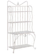 Plant Shelf Metal Light Beige Outdoor Indoor Garden Retro 4 Shelves Freestanding Garden Storage Beliani