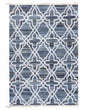 Rug Blue Jute 140 x 200 cm Trellis Quatrefoil Pattern Hand Woven Oriental Moroccan Clover Beliani