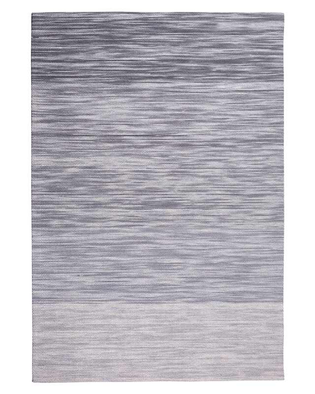 Rug Grey Wool and Polyester 140 x 200 cm Hand Woven Modern Design Beliani