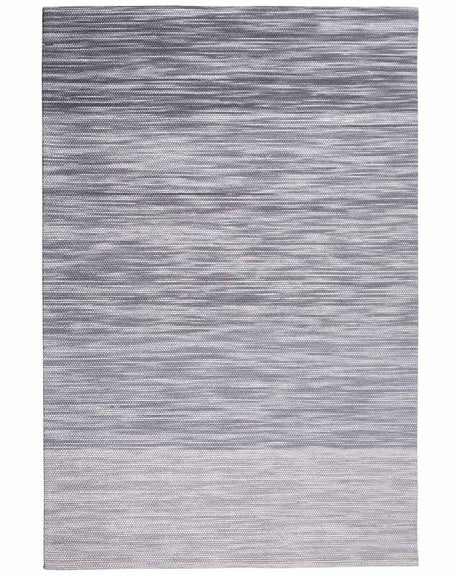 Rug Light Grey Wool and Polyester 200 x 300 cm Hand Woven Modern Design Beliani