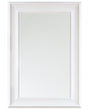 Hanging Wall Mirror White 61 x 91 cm Synthetic Material Scandinavian Inspired Minimalistic Style Beliani