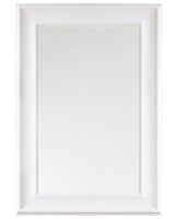 Hanging Wall Mirror White 61 x 91 cm Synthetic Material Scandinavian Inspired Minimalistic Style Beliani