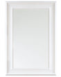 Hanging Wall Mirror White 61 x 91 cm Synthetic Material Scandinavian Inspired Minimalistic Style Beliani