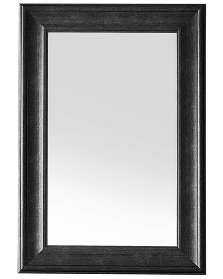 Hanging Wall Mirror Black 61 x 91 cm Synthetic Material Scandinavian Inspired Minimalistic Style Beliani