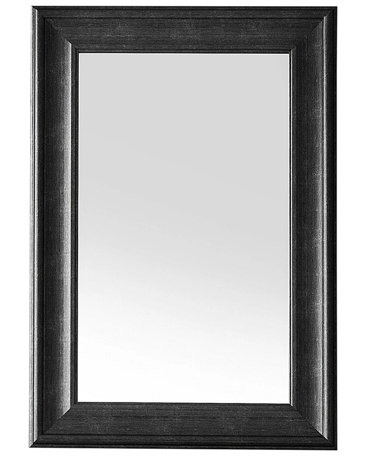 Hanging Wall Mirror Black 61 x 91 cm Synthetic Material Scandinavian Inspired Minimalistic Style Beliani