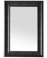 Hanging Wall Mirror Black 61 x 91 cm Synthetic Material Scandinavian Inspired Minimalistic Style Beliani